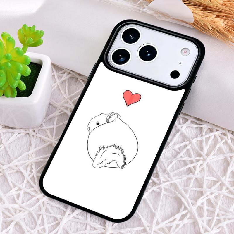 Cute Cartoon Chinchilla Phone Case for iPhone 17 Air 16 15 11 12 14 13 Pro Max Shockproof Cover