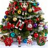 Cartoon Plastic Ornaments Santa Tree Designs Colorful Christmas Decorations with Unique Poses Festive Hanging Decor for Tree & Home Display