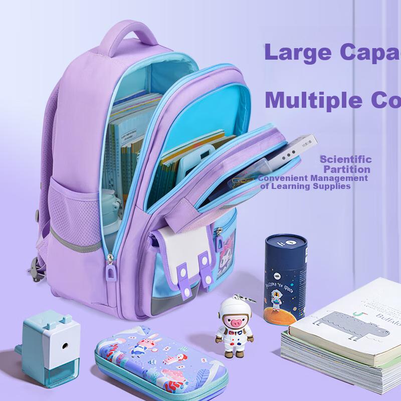 COOLBABY Schoolbag for Primary School Students Grades 1-3, Children's Backpack with Spine Protection