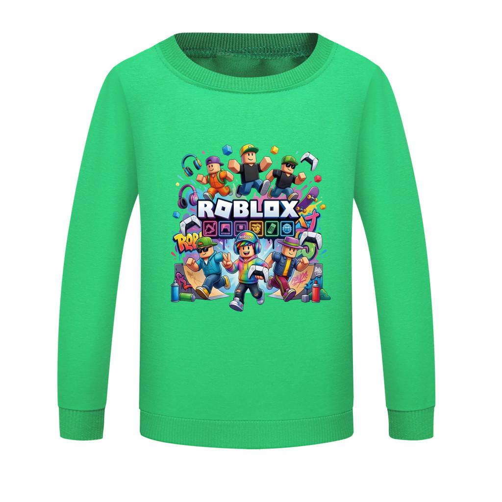 5573 Boys Girls Roblox Game Printed Round Neck Long Sleeves Sweatshirt Top