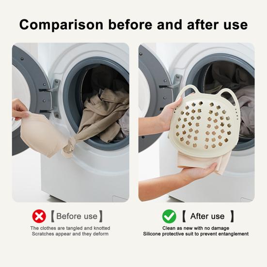 Yousheng Silikon-BH Wäschenetz Hohles Mesh-Design Einfache Aufbewahrung Trocknen Aufhängedesign Socken Handschuhe Wäschebeutel