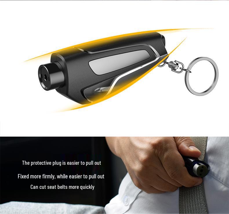 Tungsten Steel Multifunctional Keychain Safety Hammer: Lifesaving Escape Tool & Window Breaker for Sedans, Trucks, Firefighters.
