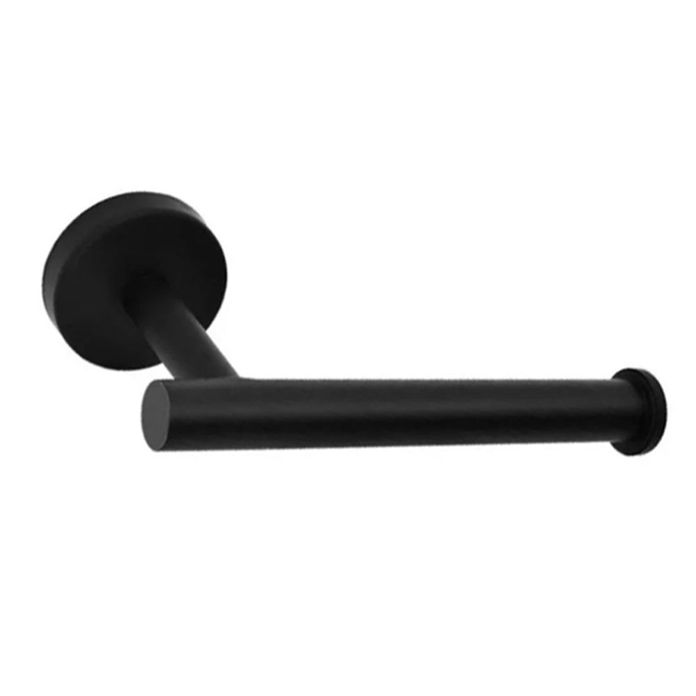 5 PCS Black Bathroom Hardware Set Wall Mounted Towel Rack Set Household Use