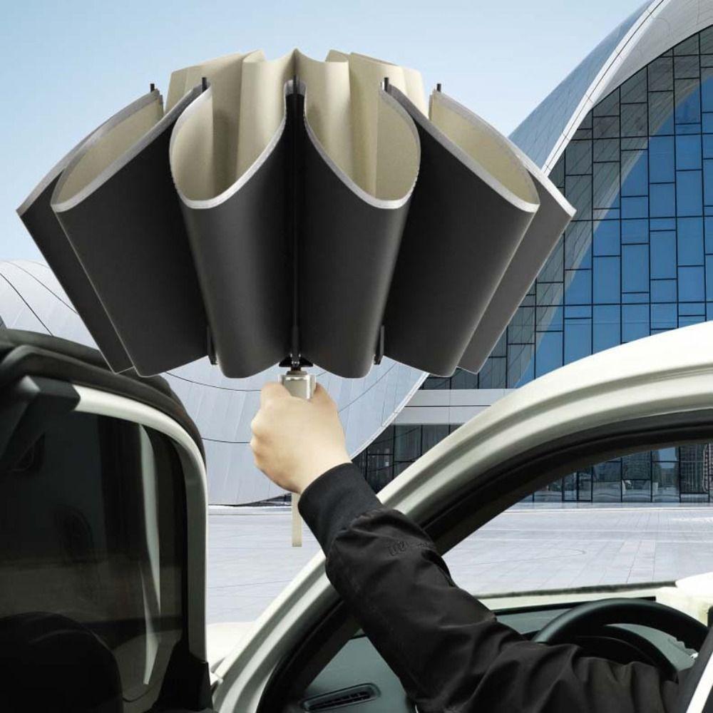 Reflective Stripe UV Umbrellas Outdoor Sunshade Rain Umbrella Automatic Umbrella  Men Women
