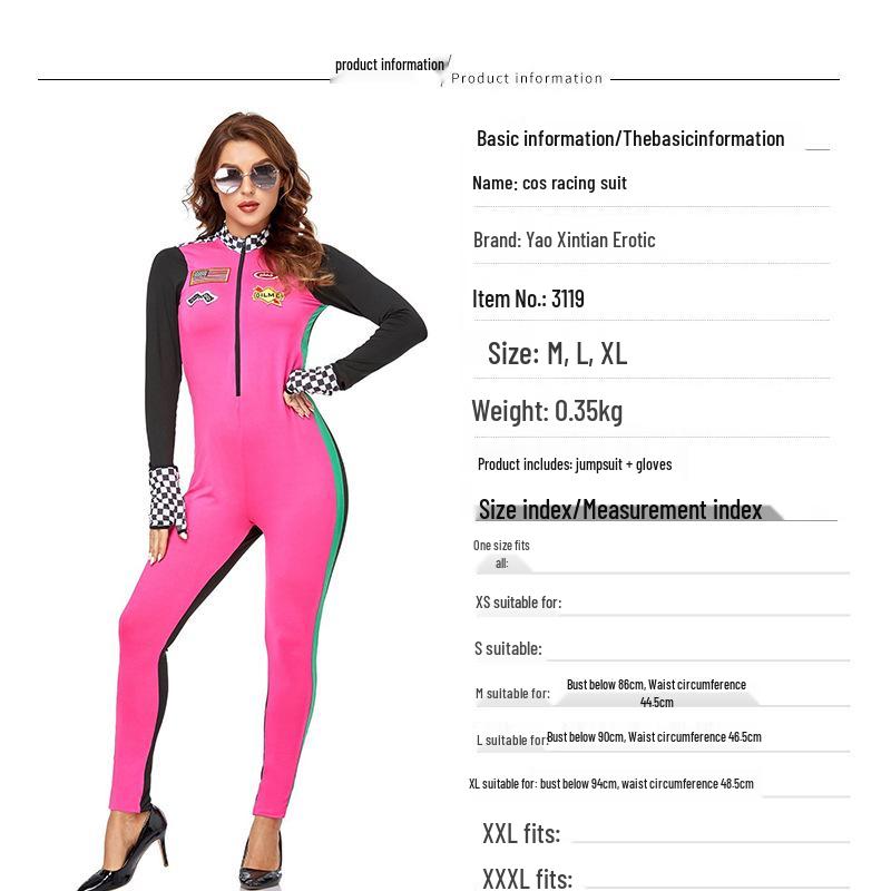 Cheerleading Uniform F1 Women's Racing Suit Tribal Cycling Jumpsuit Halloween Costume