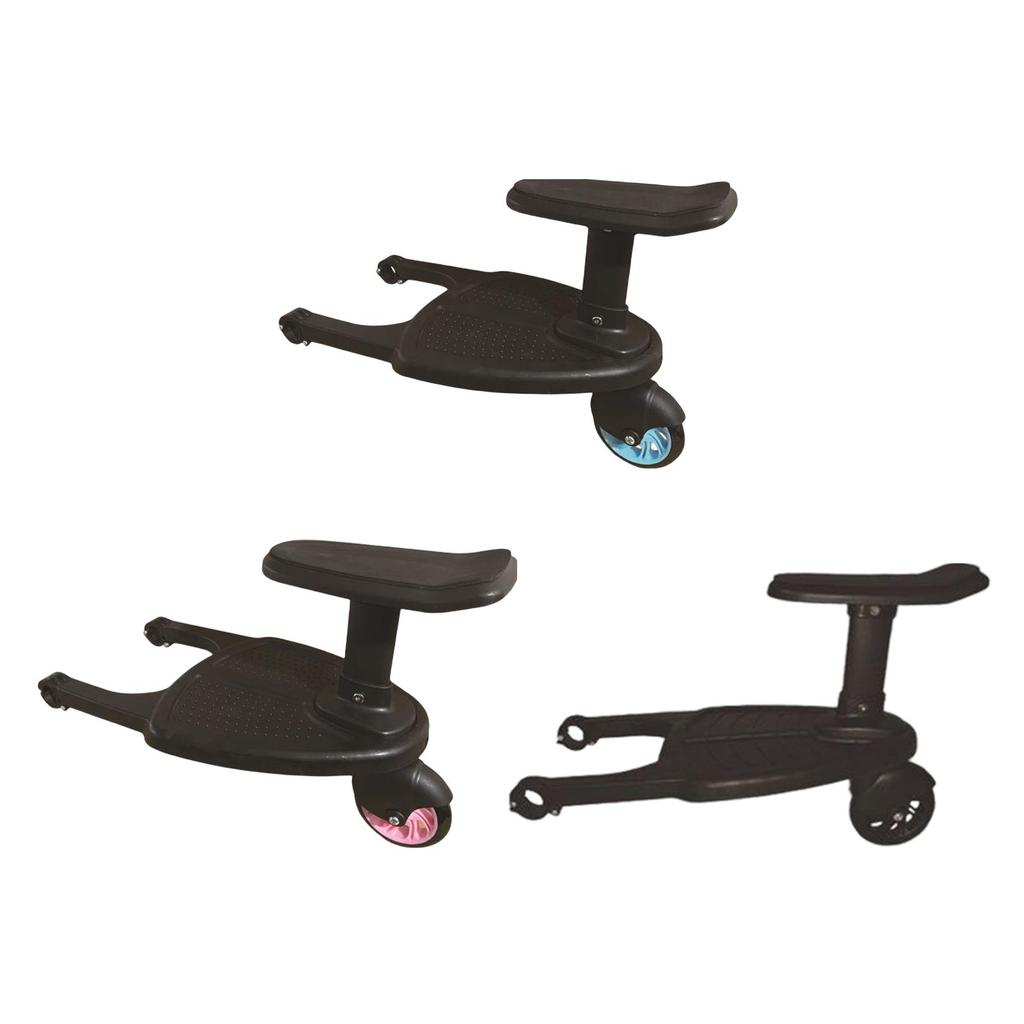 Universal Pram Board with Detachable Seat Standing Board Baby Stroller Auxiliary Pedal for Most Brands of Strollers