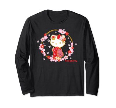 Hello Kitty US Design Yukata Long Sleeve T-Shirt