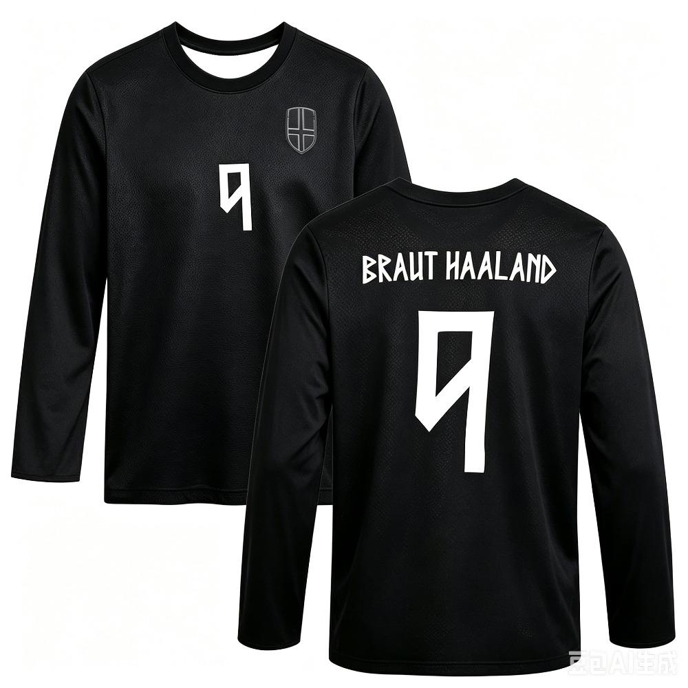 2026 New Norway Number 9 Printed O Neck T-shirt Summer Mesh Breathable Loose Long Sleeve Casual Football Sports Tops for Unisex