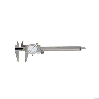 Industrial 8Inch Stainless Steel Dials Caliper Vernier Caliper Featuring Black Markings For Improved Readability