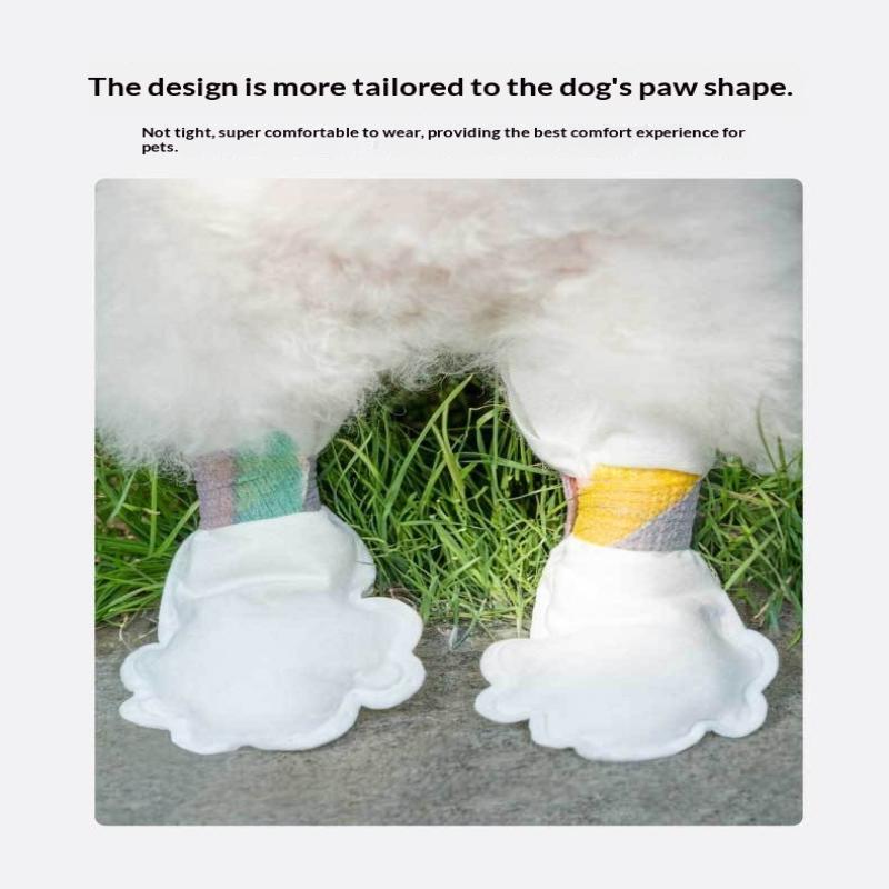20 Pcs Pet Disposable Foot Covers Non Woven Dog Leg Covers Waterproof Non Slip Outdoor Leave In Pet Shoes