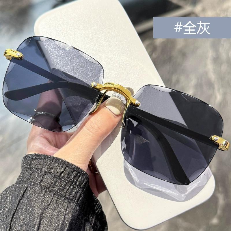 Ochelari de Soare Pătrați Femei Modă Fără Ramă Gradient Ochelari de Soare Marcă Designer Doamne Fără Ramă Gradient Oglindă Nuanțe Ochelari