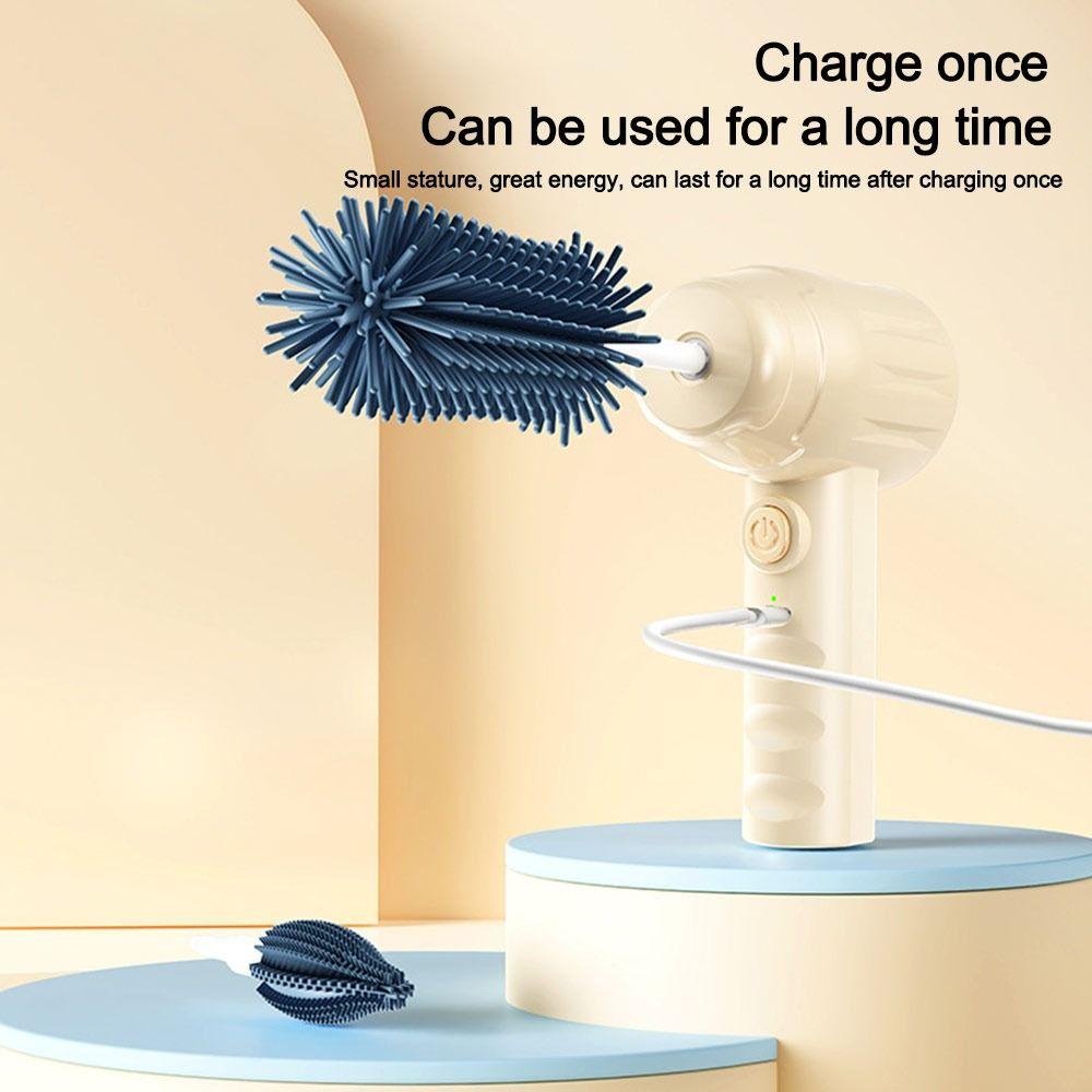 Wireless Electric Baby Bottle Brush Rechargeable Bottle Cleaner Electric Rotating Scrubber