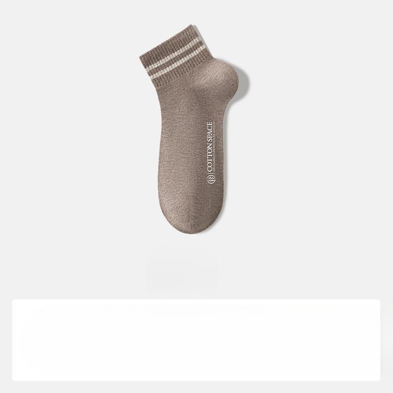 Men's Pure Cotton Boat Socks, Cotton Spring and Summer Thin Sweat-absorbing and Odor-proof Short Socks, Student Sports Socks