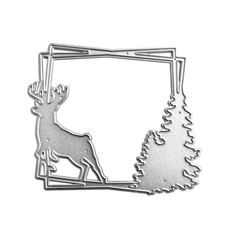Christmas Deer Metal Cutting Dies Stencils for DIY Scrapbooking Decorative Embossing Paper Cards Template Decor Die Cuts