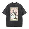 Demon Slayer Kochou Shinobu Graphic Tshirt Men Women Clothing Short Sleeve Cotton T-shirts Washed Tee Harajuku Vintage T Shirt