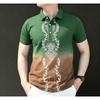 S-XXL Size Men's Fashion Print Polo Shirt Men's Outdoor Street Short Sleeve Tees Top Summer Casual T-shirt Men's and Women's Polo Shirt