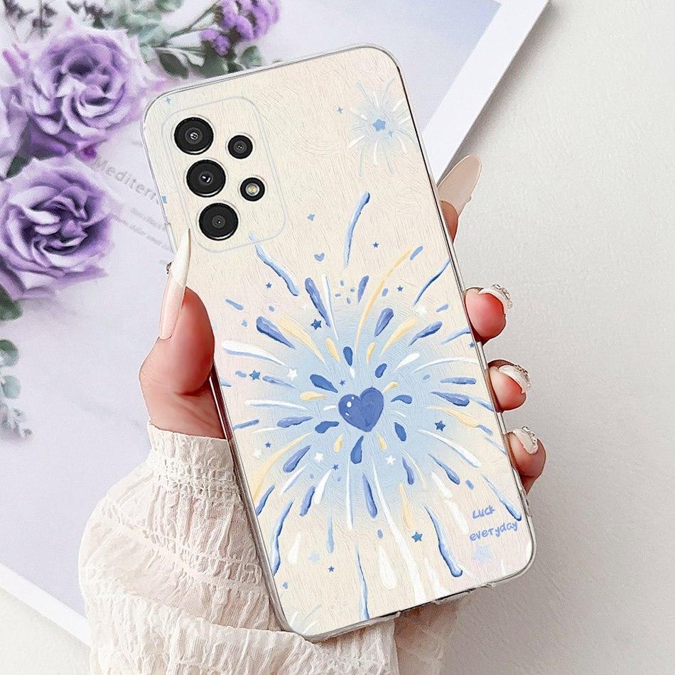 For Samsung Galaxy A13 SM-A135F Elegant Floral Butterfly Phone Case For Samsung A13 4G Soft Silicone TPU Cases