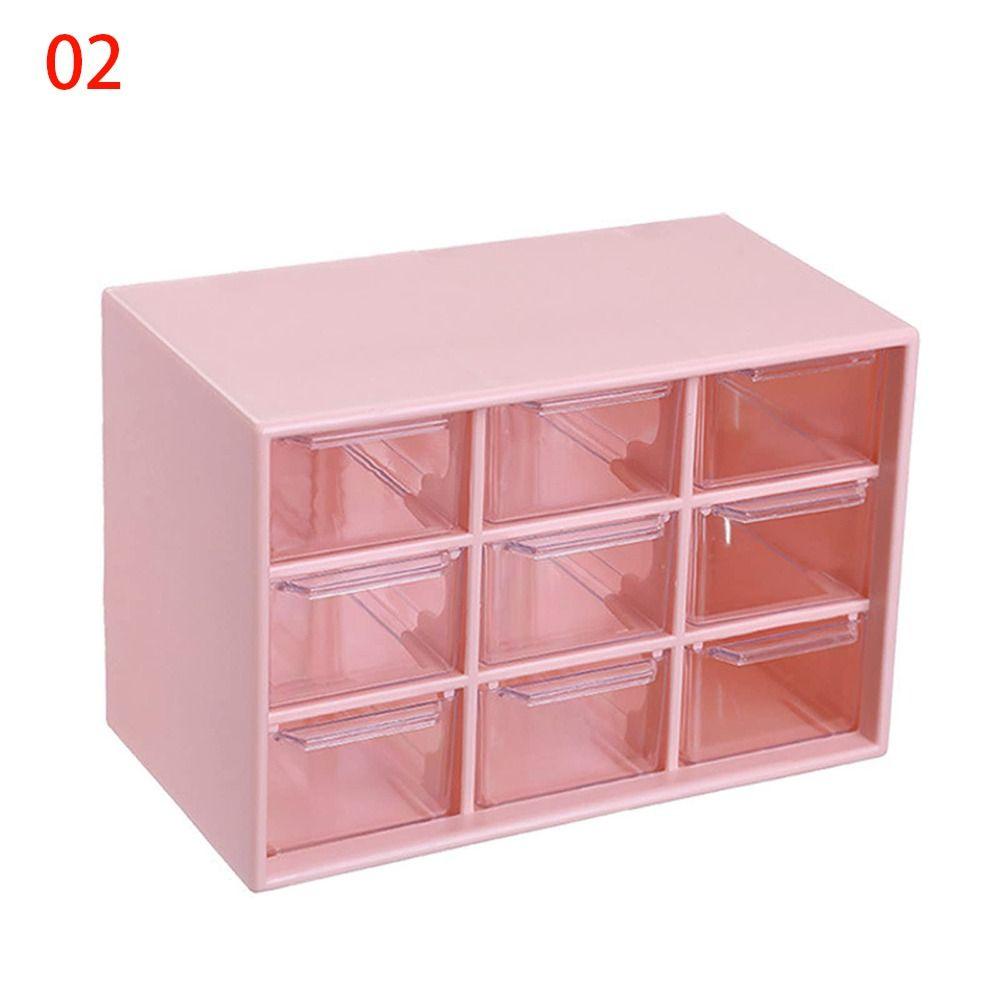 

Пластиковые канцелярские принадлежности Белый/розовый/зеленый Nine Grid Desktop Drawer Box Office розовый
