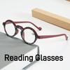 New Retro Ultra Light Small Round Frame Hip-Hop Reading Glasses European And American Fashion Personality Trend Reading Glasses