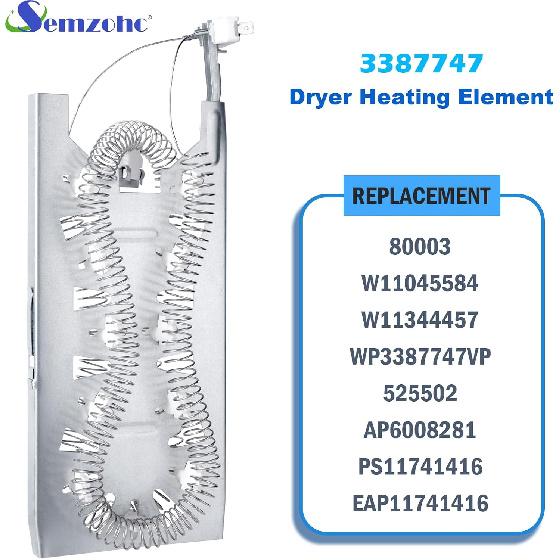 Dryer Heating Element Kit Fit for Kenmore Elite He3 Heating Element 1066002010 11067102310 11068002010 11068002011 11082822102 11082822103