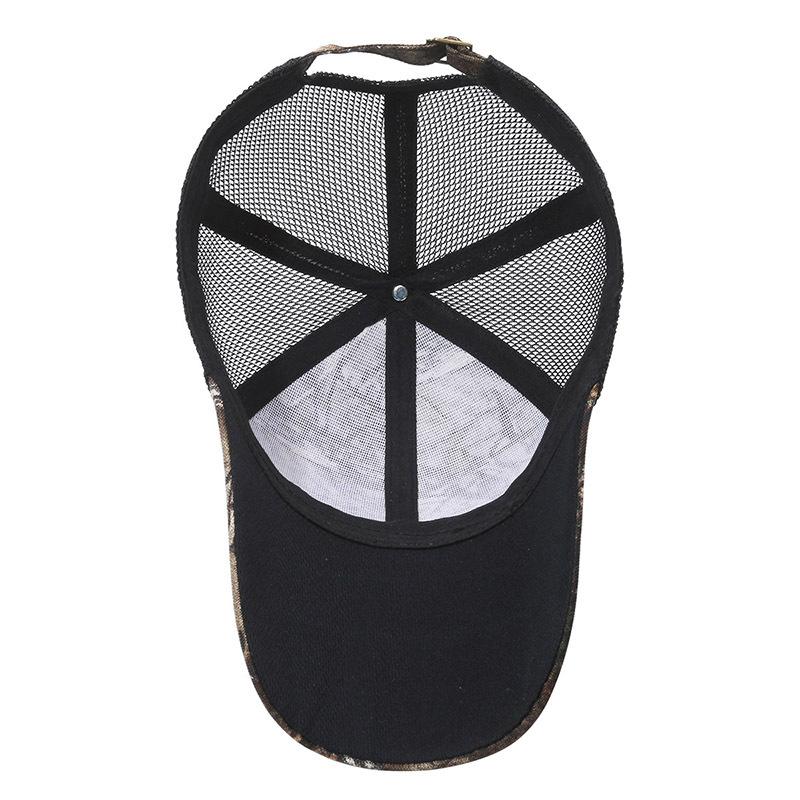 Summer Outdoor Sunscreen Mesh Hat Jungle Leaf Pattern Hat Fashion Personality Men And Women Camouflage Baseball Cap