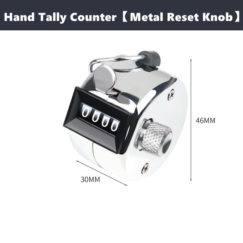 Handheld Tally Counter Tool 4 Digit Number Count Clicker Counter Hand Mechanical Pitch Counters for Coaching,Knitting,Fishing,
