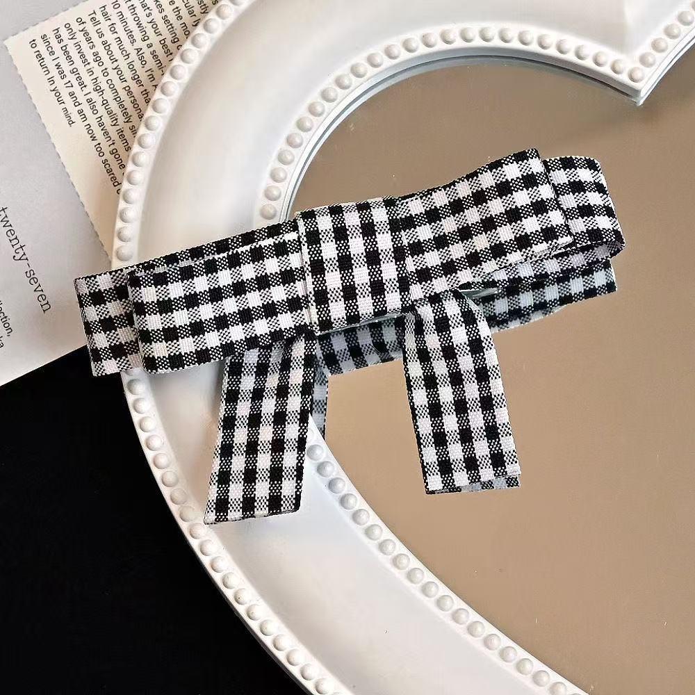 Gentle White Lace Bow Duckbill Clip for Bangs & Ponytails