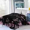 1pc Lil Rapper Inspired Flannel Blanket 2D Print All Season Warm Soft Throw for Bedroom Living Room Camping Travel Home Decor Ho