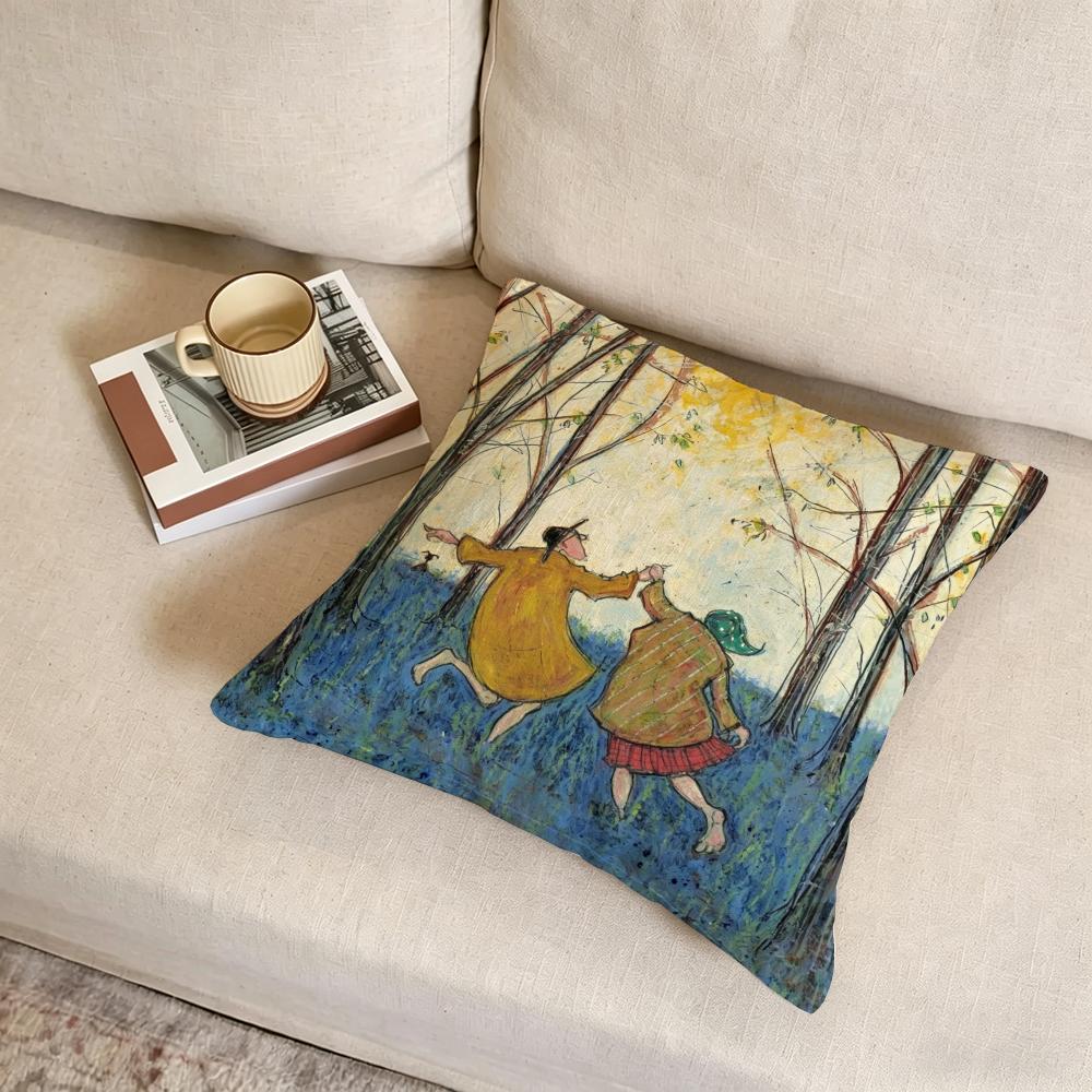S-Sam Toft Art Cushion Cover Fabric Soft Furnishing,Pillowcase, Cushion Cover, Sofa Pillow, Home Decoration