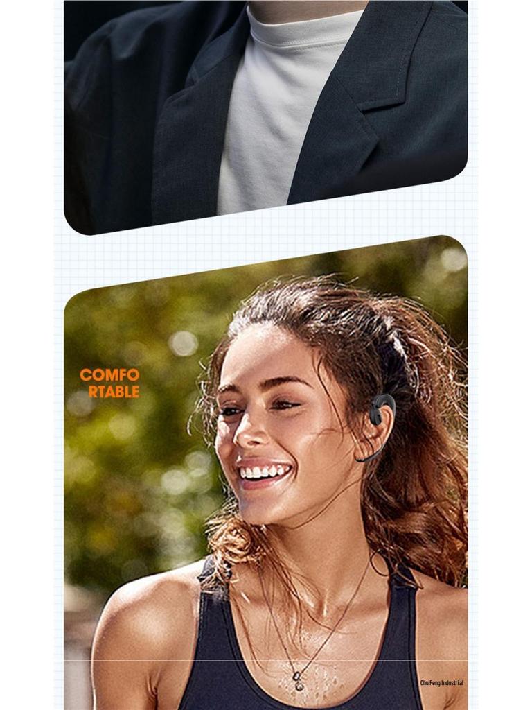 2024 In-Earless True Bone Conduction Bluetooth Ear-Hook Headphones with 5.3 Chip and Extended Battery Life