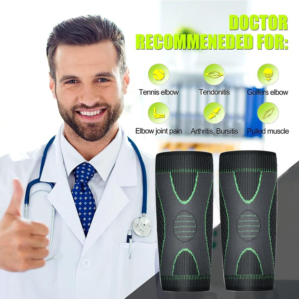 1PC Elbow Brace For Tendonitis Tennis Elbow Compression Support Sleeve Reduce Joint Pain For Men Women