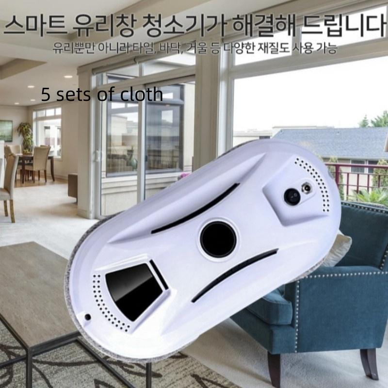 Robot Pulitore per Finestre Domestico Intelligente Ultrasottile Aspirapolvere Automatico ad Ultrasuoni Telecomando Robot per la Pulizia del Vetro