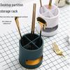 Multifunctional Storage Box: Utensil Holder, Bathroom Caddy, Toothbrush and Toothpaste Organizer, Chopstick Drainer, Kitchen and Household Storage.