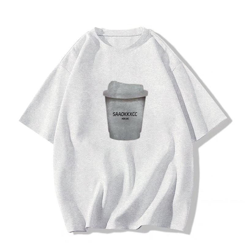 Women's Black Retro Oversized Cotton T-Shirt - Short Sleeve, Straight Shoulder, Summer Trend