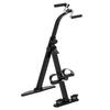 Faltbares Heimtrainer für Bein- und Armrehabilitation, LCD-Bildschirm und verstellbare Lenkerhöhe, Schwarz