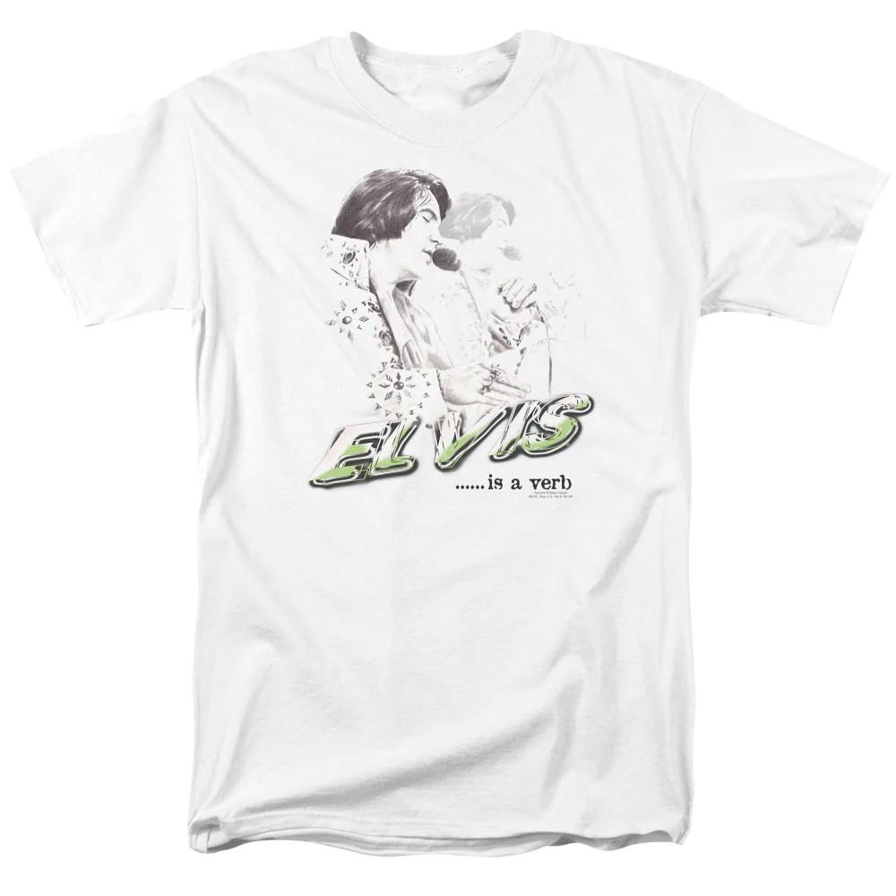 

Elvis Presley Elvis Is A Verb Mens T Shirt White M
