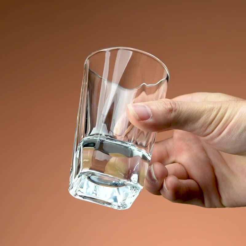 ZISIZ Premium Baijiu Glasses Set with 6-Hole Decanter Tray