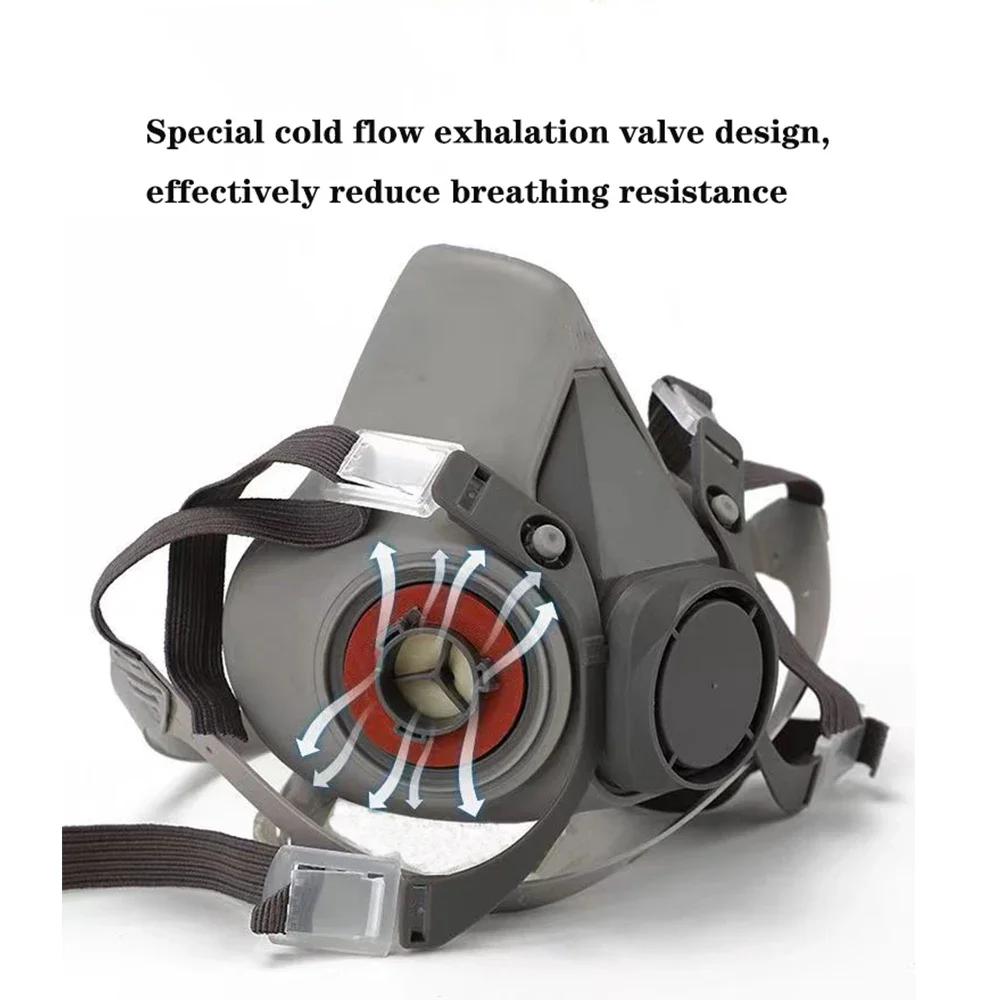 Half Mask Fit For 3M 6001/6002/6004 Filters Industrial 6200 Respirator Gas Mask Body Spray Paint Decoration Dustproof Mask 6200