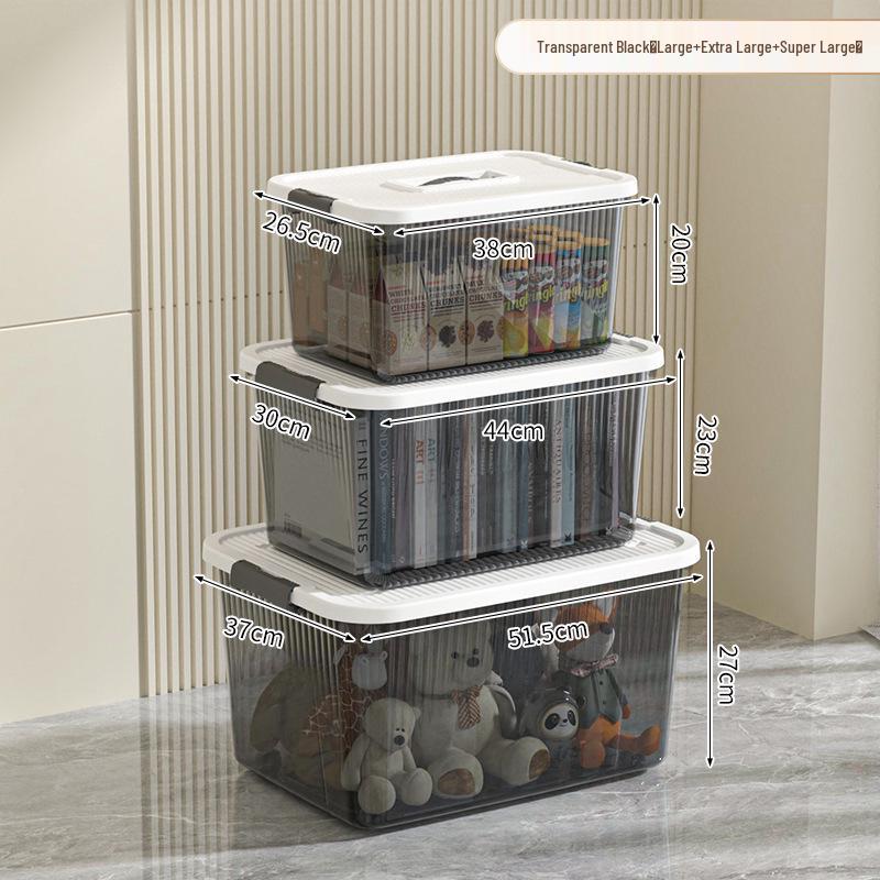 Extra Large Transparent High-Grade Plastic Storage Box for Home