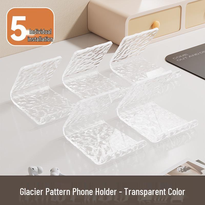 Glacier Pattern Phone & Tablet Holder: Desktop Ornament & Portable TV Stand
