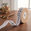 Cotton Ribbon for Gift Wrapping Black and White Musical Notes Ribbon, 5/8" x 11 Yards Music Skin Friendly Trim Note Printed DIY Crafts Party