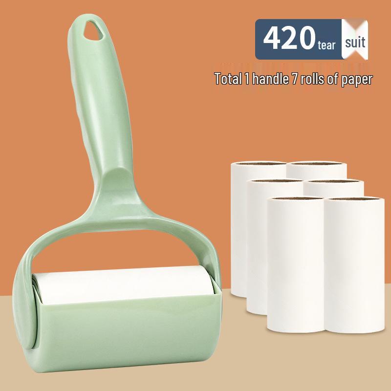 Abreißbarer Klebe-Fusselroller für Kleidung - Haar- & Staubentfernung mit Ersatzpapierrollen