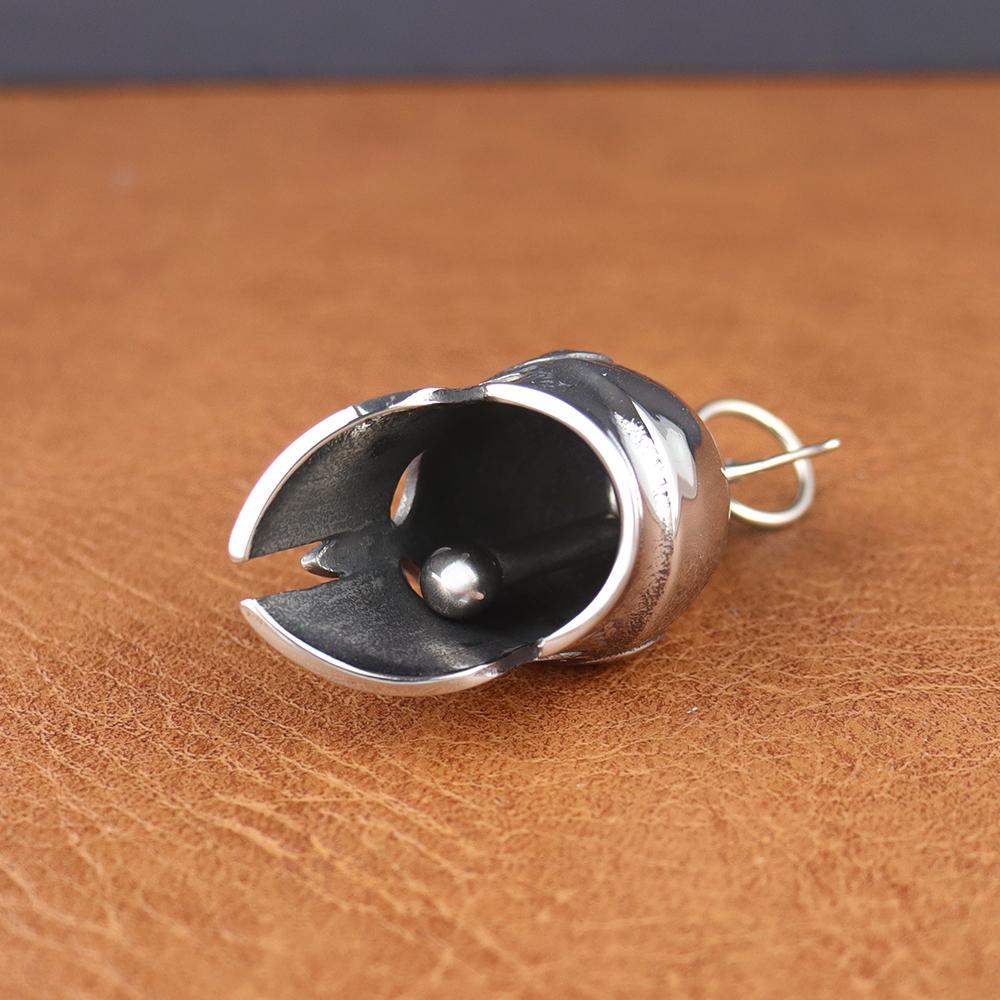 Vintage Viking Odin Bell Pendant Necklaces Stainless Steel Luck Motorcycle Biker Bell Hanger Spartan Roman Mask Helmet Jewelry