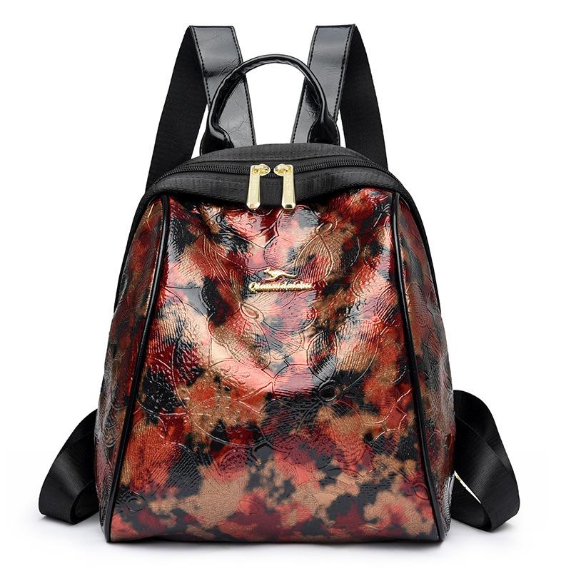 Backpack New Fashion Trend Large Capacity Durable Women's Soft Leather Versatile Backpack