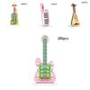 Instrument Model Assembly Toy Bricks Plastic Guitar 286pcs Piano 296pcs Violin 284pcs Keyboard 276pcs Pipa 297pcs
