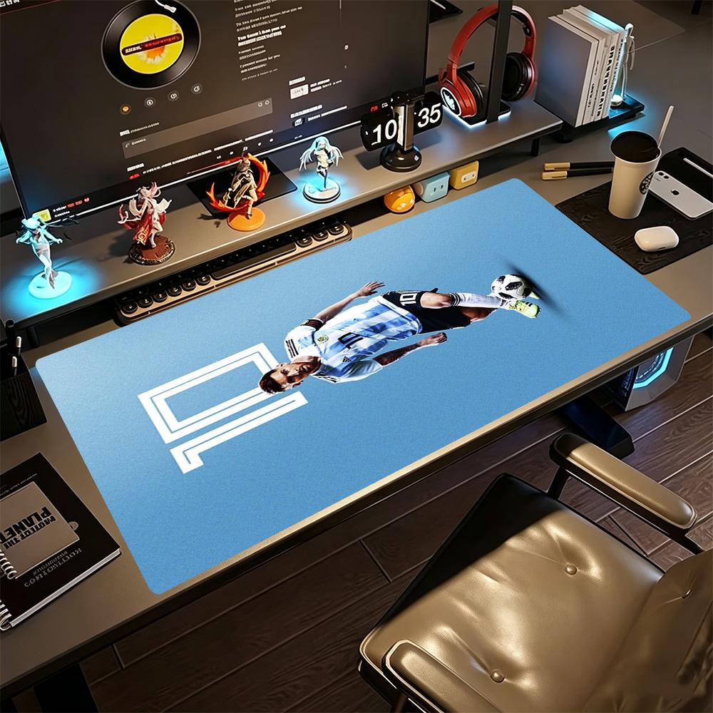 Football Messi Gaming Mouse Pad Gaming Laptop Mouse Pad Desktop Mouse Pad Non-Slip Rubber Base Office Desk Accessory