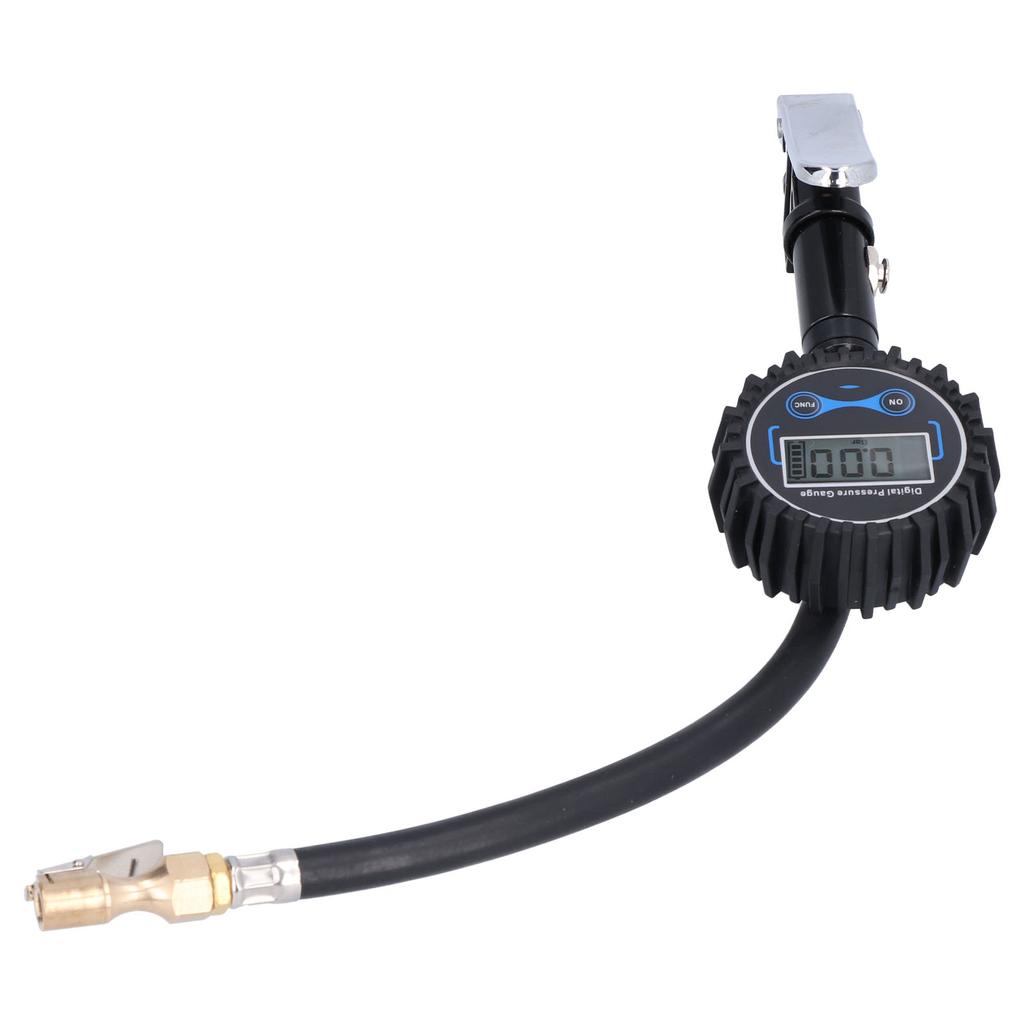 200PSI 14BAR Tire Inflator Meter LCD Display Inflation Pressure Gauge with LED Light for Car Van Motorcycle Dirt Bike