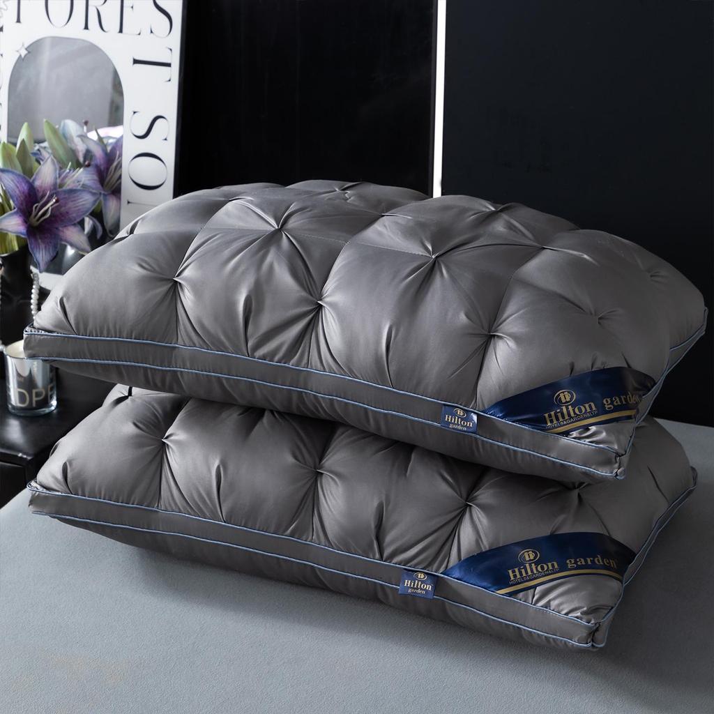 Silk Twisted Flower Bread Pillow - Breathable Neck Protection Cervical Health Pillow for Home Use.