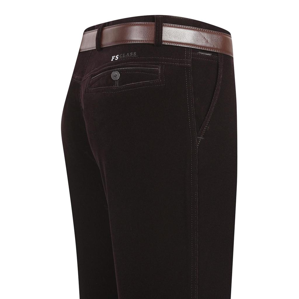 Bukser Herre Corduroy Cord Bukser Stretch Straight Bukser Uformell Løs Høy midje Vintage Retro
