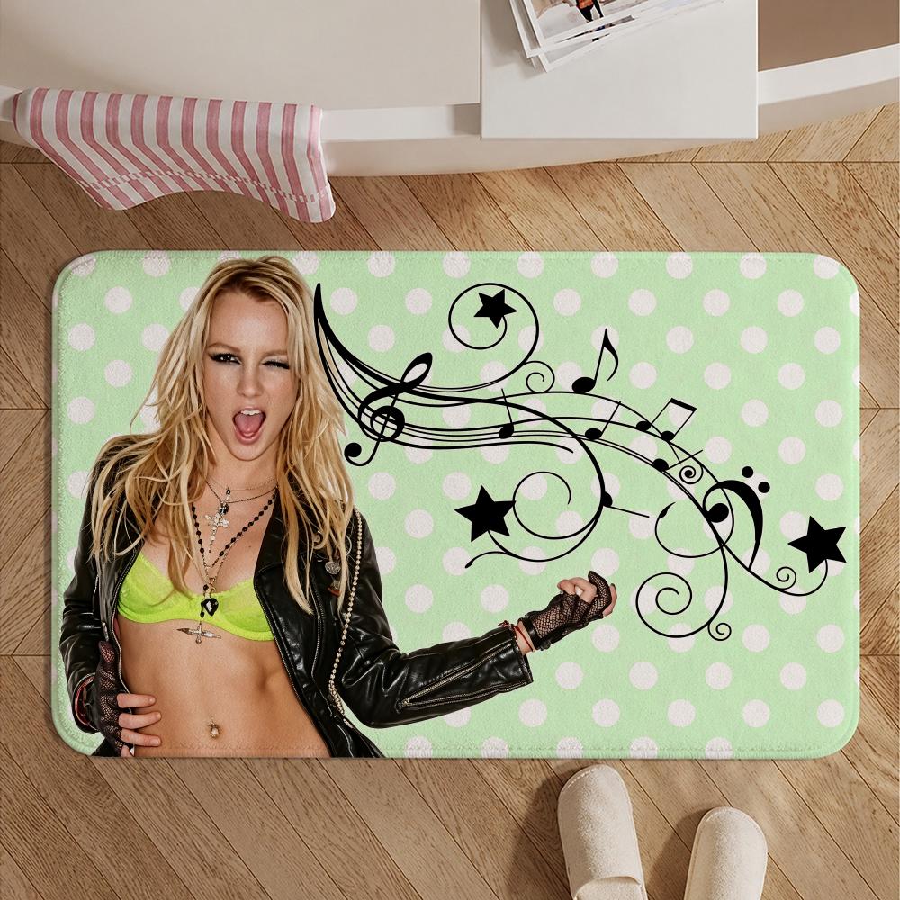 Celebrity-Britney SpearsS Floor Mat Soft Non-Slip Bath Mat, Bedside Carpet, Absorbent Doormat for Home